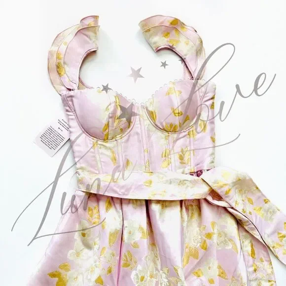 V. CHAPMAN The Vera Dress in Light Lilac Baroque Floral (size 6) NWT - Picture 6 of 14